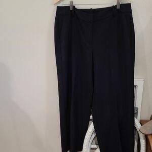 Lane Bryant Women's SZ‎ 14 black dress pants front back pockets front zip close